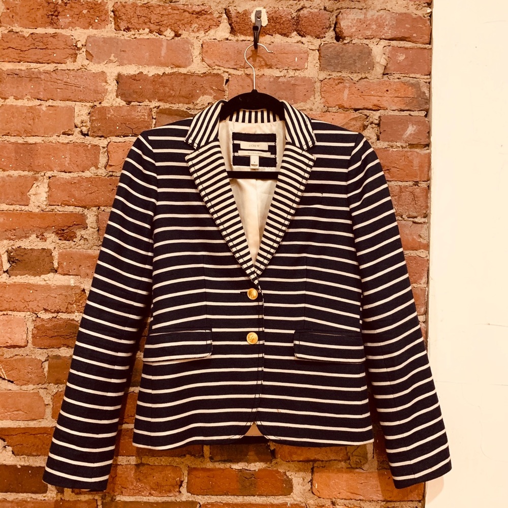 JCrew Schoolboy Striped Blazer